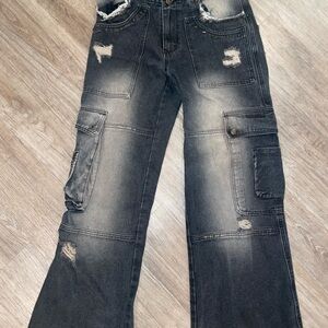 JADED LONDON Black Distressed Women's Jeans